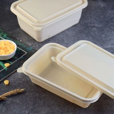 Коробка устранимого Compostable фаст-фуда коробки для завтрака еды майцены 500 600ML упаковывая
