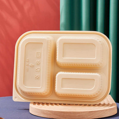 Пищевые контейнеры майцены бенто Tableware майцены отсеков 10 дюймов 3 Biodegradable