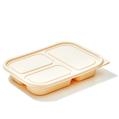 Пищевые контейнеры майцены бенто Tableware майцены отсеков 10 дюймов 3 Biodegradable