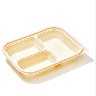Пищевые контейнеры майцены бенто Tableware майцены отсеков 10 дюймов 3 Biodegradable
