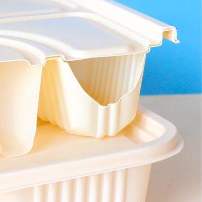 Пищевые контейнеры майцены бенто Tableware майцены отсеков 10 дюймов 3 Biodegradable
