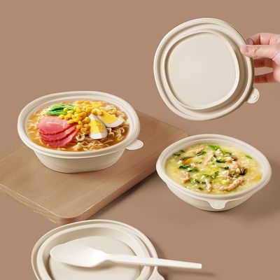 800ml 1050ml Biodegradable принимают вне шар плода майцены контейнеров с крышкой
