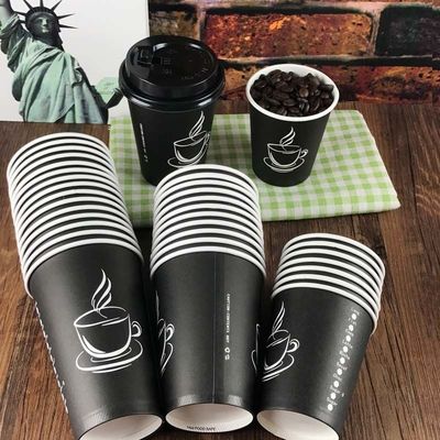 таможня 2.5oz напечатала чашки черного устранимого кофе кофейных чашек 8oz одностеночные