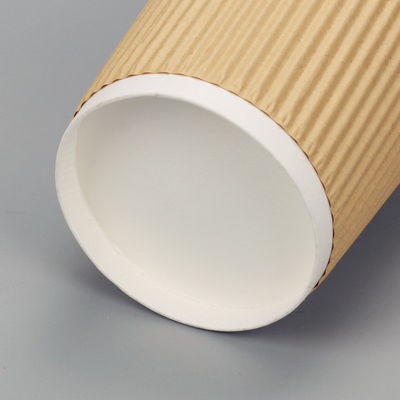 Стена Tripple бумажных стаканчиков пульсации PLA Recyclable 12oz Kraft 90MM PS для кофе