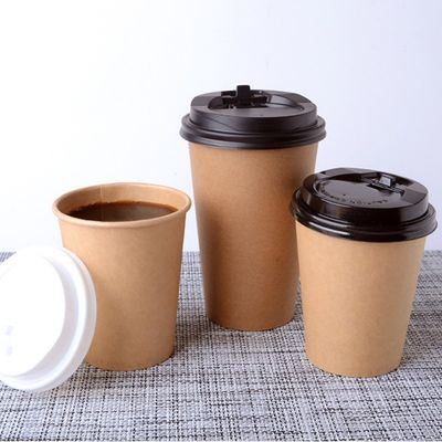 Кофейные чашки Kraft Biodegradable устранимых бумажных стаканчиков 8 унций бумажные одностеночные