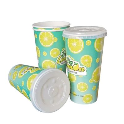 чашки 300gsm холодного напитка устранимых бумажных стаканчиков колы PLA PE 22oz 640ml бумажные
