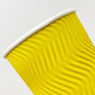 бумажные стаканчики 4oz 120ml 8oz 250ml устранимые желтеют кофейные чашки со стеной пульсации крышки